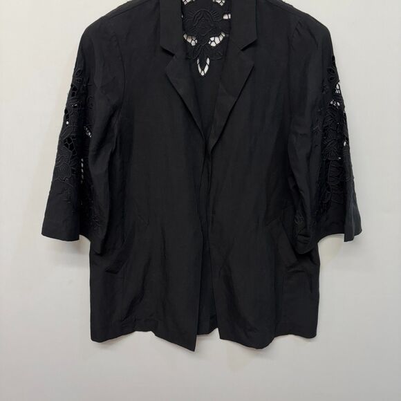 Kobi Halperin Women Open Front Blazer Jacket Size Medium Tencel Linen C024 -6 - Picture 12 of 16